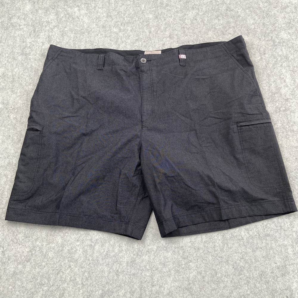 True Nation Cargo Shorts Mens 52 (52x8) Gray Stretch Canvas Big & Tall Casual